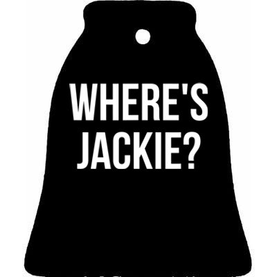 Where's Jackie? Ceramic Bell Ornament