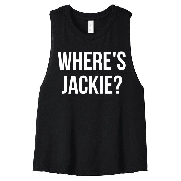 Where's Jackie? Women's Racerback Cropped Tank