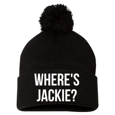 Where's Jackie? Pom Pom 12in Knit Beanie