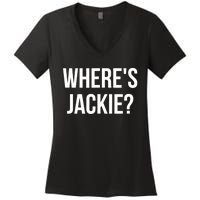 Where's Jackie? Women's V-Neck T-Shirt