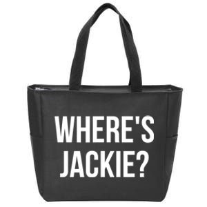 Where's Jackie? Zip Tote Bag