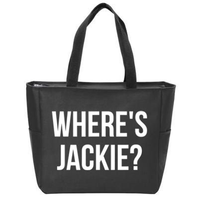 Where's Jackie? Zip Tote Bag