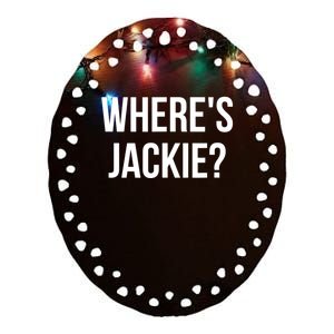 Where's Jackie? Ceramic Oval Ornament