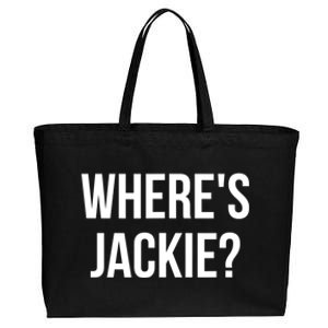 Where's Jackie? Cotton Canvas Jumbo Tote