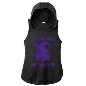 Witch Just Waiting For Halloween 2024 Funny Gift Ladies PosiCharge Tri-Blend Wicking Draft Hoodie Tank