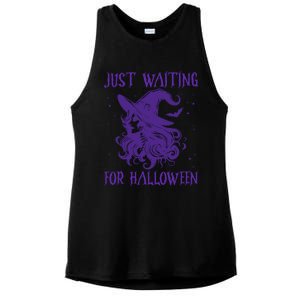 Witch Just Waiting For Halloween 2024 Funny Gift Ladies PosiCharge Tri-Blend Wicking Tank