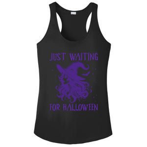 Witch Just Waiting For Halloween 2024 Funny Gift Ladies PosiCharge Competitor Racerback Tank