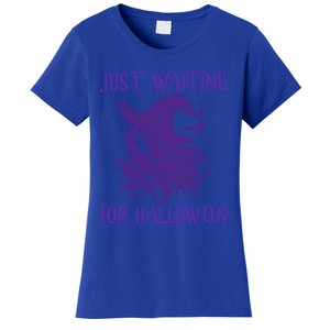 Witch Just Waiting For Halloween 2024 Funny Gift Women's T-Shirt