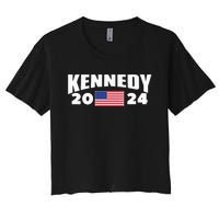 Womens Kennedy 2024 For President Election Women's Crop Top Tee