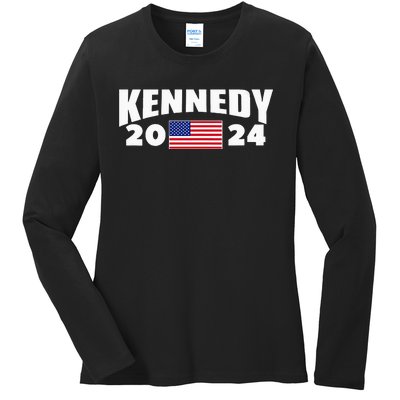 Womens Kennedy 2024 For President Election Ladies Long Sleeve Shirt