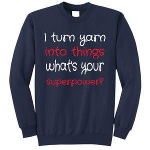 Womens Knit And Crochet Knitter Crocheter Funny For Women Sweatshirt