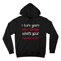 Womens Knit And Crochet Knitter Crocheter Funny For Women Hoodie