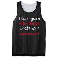 Womens Knit And Crochet Knitter Crocheter Funny For Women Mesh Reversible Basketball Jersey Tank