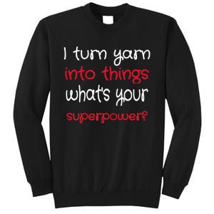 Womens Knit And Crochet Knitter Crocheter Funny For Women Tall Sweatshirt