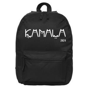 Women Kamala Cat Letter Font Design 2024 Gift 16 in Basic Backpack