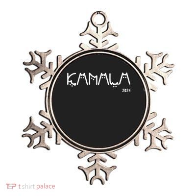 Women Kamala Cat Letter Font Design 2024 Gift Metallic Star Ornament