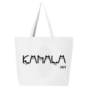 Women Kamala Cat Letter Font Design 2024 Gift 25L Jumbo Tote