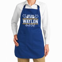 Waylon Keep Calm And Let Waylon Handle That Cool Gift Full-Length Apron With Pockets