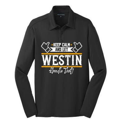 Westin Keep Calm And Let Westin Handle That Gift Silk Touch Performance Long Sleeve Polo