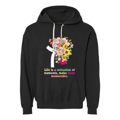 World Kidney Day Inspiring Quotes Kidney Care Flower Women Garment-Dyed Fleece Hoodie