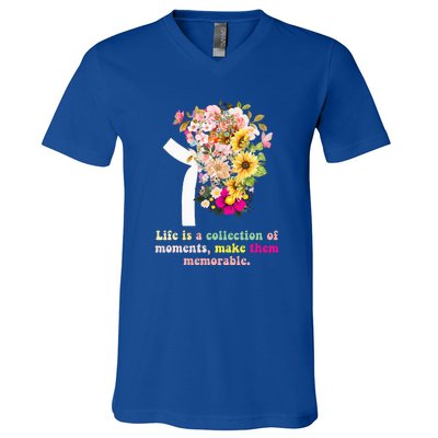 World Kidney Day Inspiring Quotes Kidney Care Flower Women V-Neck T-Shirt