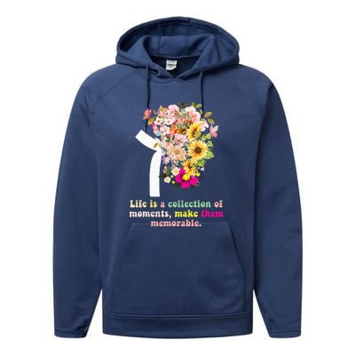 World Kidney Day Inspiring Quotes Kidney Care Flower Women Performance Fleece Hoodie