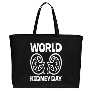 World Kidney Day Public Awareness Cotton Canvas Jumbo Tote