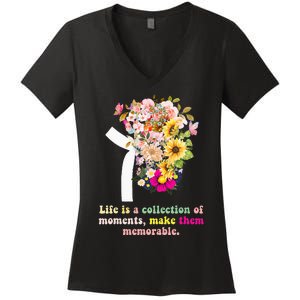 World Kidney Day inspiring quotes Kidney Care Flower Women's V-Neck T-Shirt