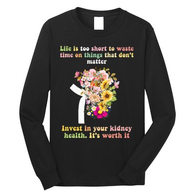 World Kidney Day inspiring quotes Kidney Care Flowers Long Sleeve Shirt