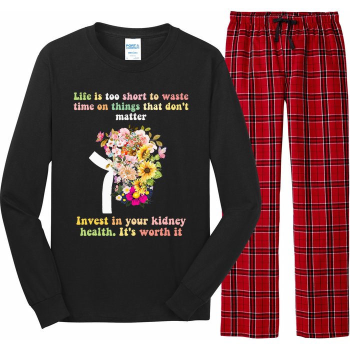 World Kidney Day inspiring quotes Kidney Care Flowers Long Sleeve Pajama Set