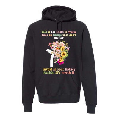 World Kidney Day inspiring quotes Kidney Care Flowers Premium Hoodie