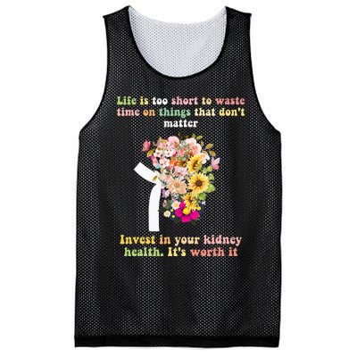 World Kidney Day inspiring quotes Kidney Care Flowers Mesh Reversible Basketball Jersey Tank