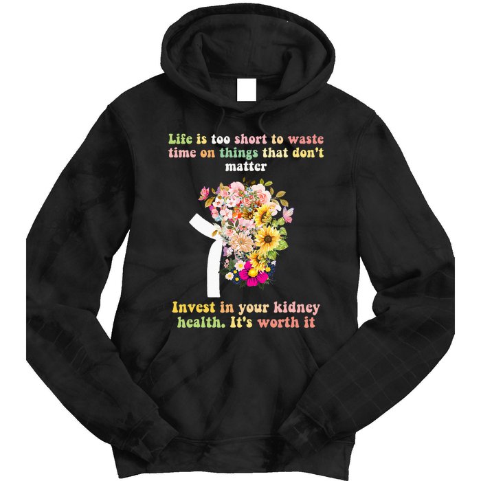 World Kidney Day inspiring quotes Kidney Care Flowers Tie Dye Hoodie