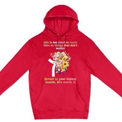 World Kidney Day inspiring quotes Kidney Care Flowers Premium Pullover Hoodie