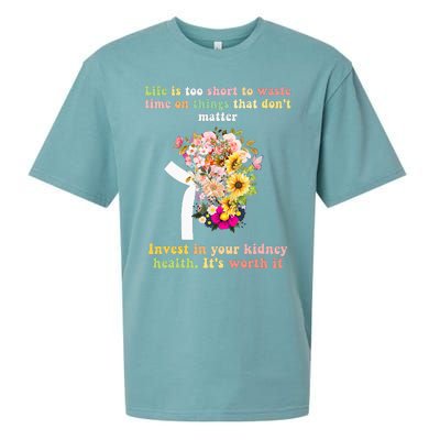 World Kidney Day inspiring quotes Kidney Care Flowers Sueded Cloud Jersey T-Shirt