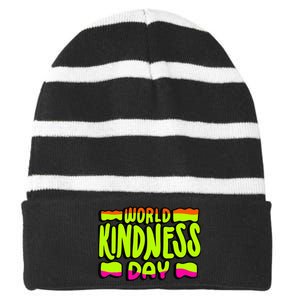 World Kindness Day 13 November 2024 Striped Beanie with Solid Band