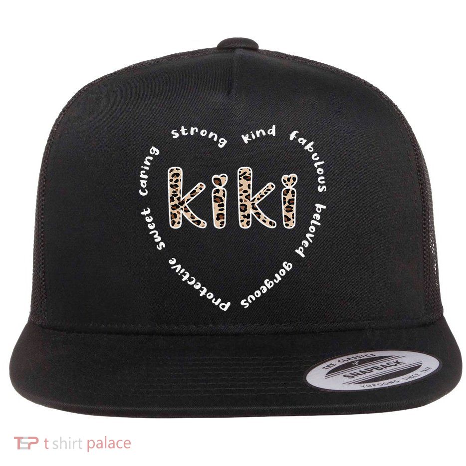 Womens Kiki Grandmother Heart Kiki Grandma Appreciation Flatbill Hat