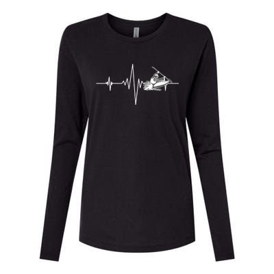 Whitewater Kayaking Gift Kayak Heartbeat Gift Womens Cotton Relaxed Long Sleeve T-Shirt