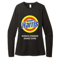 Women Kamala Harris 2024 Removes Stubborn Orange Stains Humorous Gift Womens CVC Long Sleeve Shirt