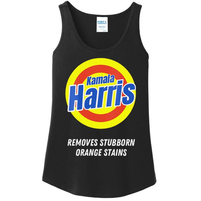 Women Kamala Harris 2024 Removes Stubborn Orange Stains Humorous Gift Ladies Essential Tank