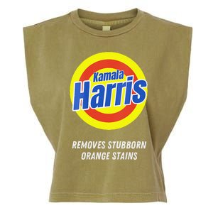 Women Kamala Harris 2024 Removes Stubborn Orange Stains Humorous Gift Garment-Dyed Women's Muscle Tee