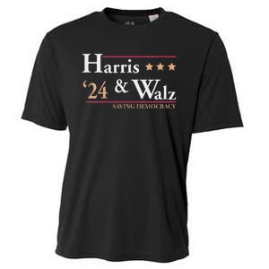 Women Kamala Harris Tim Walz Saving Democracy Election Campaign Gift Cooling Performance Crew T-Shirt