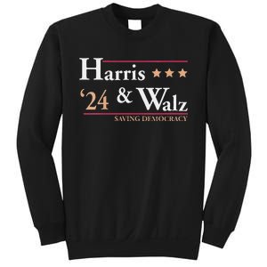 Women Kamala Harris Tim Walz Saving Democracy Election Campaign Gift Sweatshirt