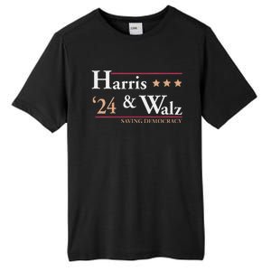 Women Kamala Harris Tim Walz Saving Democracy Election Campaign Gift Tall Fusion ChromaSoft Performance T-Shirt