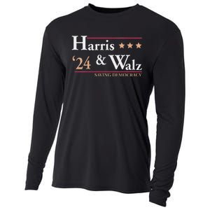 Women Kamala Harris Tim Walz Saving Democracy Election Campaign Gift Cooling Performance Long Sleeve Crew