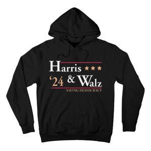 Women Kamala Harris Tim Walz Saving Democracy Election Campaign Gift Tall Hoodie