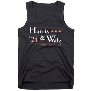 Women Kamala Harris Tim Walz Saving Democracy Election Campaign Gift Tank Top