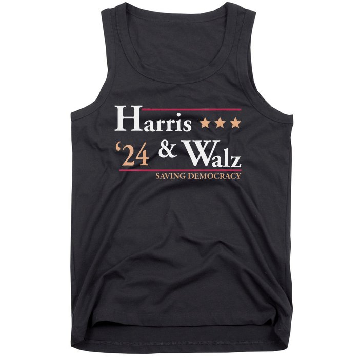 Women Kamala Harris Tim Walz Saving Democracy Election Campaign Gift Tank Top