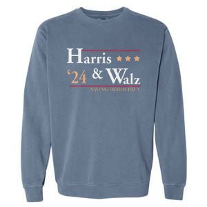 Women Kamala Harris Tim Walz Saving Democracy Election Campaign Gift Garment-Dyed Sweatshirt