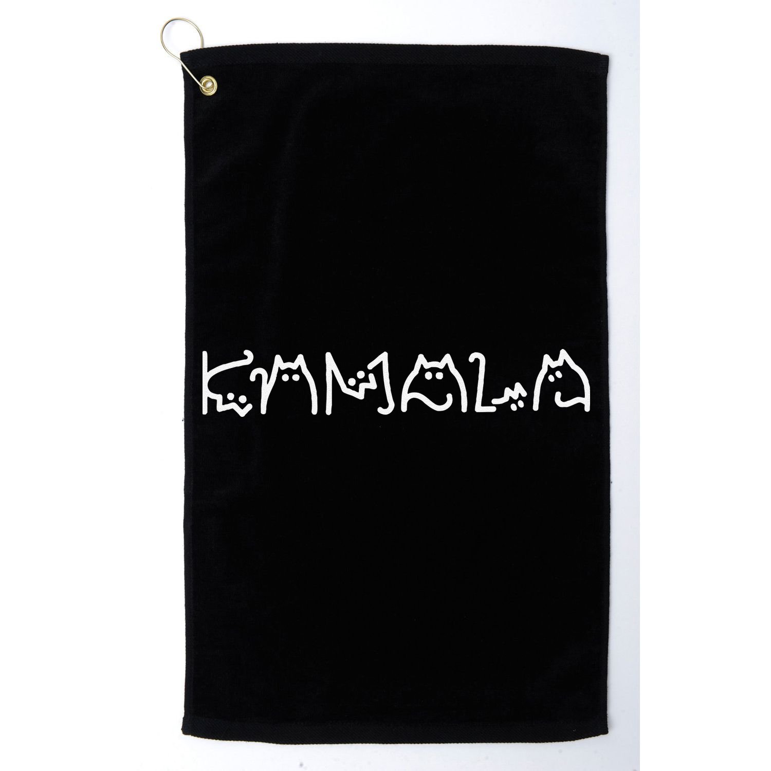 Women Kamala Harris Cat Lettering Positive Funny Gift Golf Towel